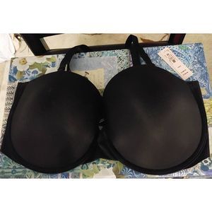NWOT ~Victoria's Secret Black Bare Invisible Solutions 5-Way Bra Sz 38DD